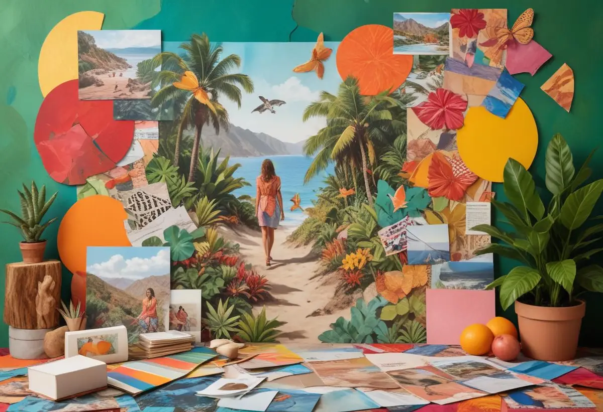 Kollage eller collage – vad är egentligen skillnaden? illustration